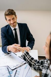 Zakenpartners overleg